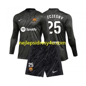 Fotbalový Dres FC Barcelona Wojciech Szczesny 25 Brankářské Dětské Venkovní 2024/25 Dlouhý Rukáv